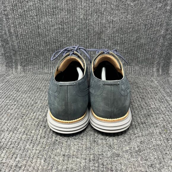 Cole Haan Grand OS Suede Wingtip Oxfords Blue Mens Size 13 M C26473 - Picture 4 of 8